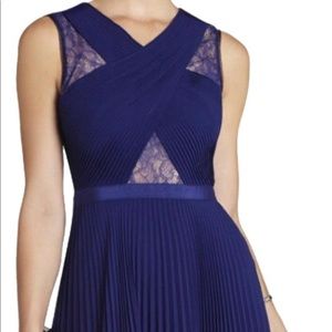 BCBG caia chiffon pleated dress